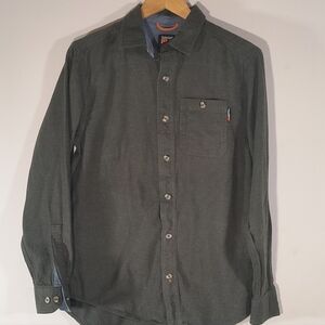 Timberland Dark Green Casual Button-Down Shirt
